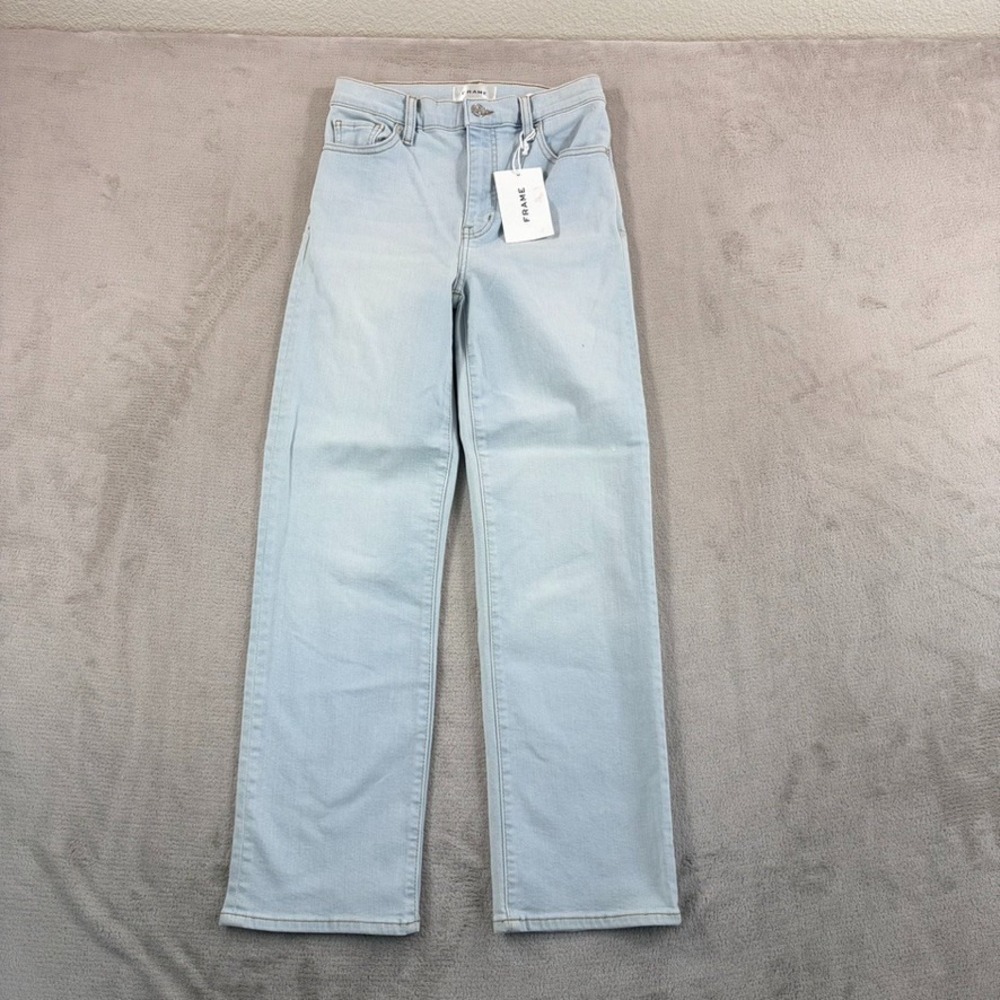 Frame Denim Le Sleek Straight Jeans in Float Women 25 Designer NWT $258